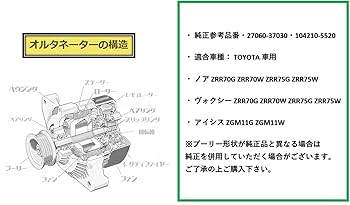 アイシス アリオン オルタネーター27060-37020 27060-37021 アイシス アリオン オルタネーター27060-37020 27060-37021